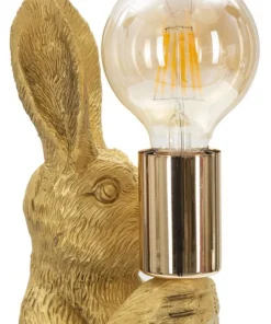 Lampe de table lapin doré