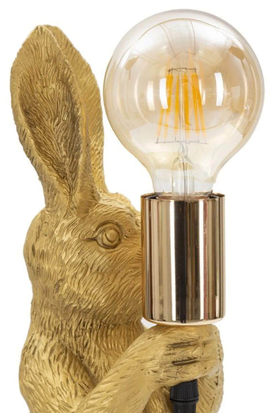 Lampe de table lapin doré
