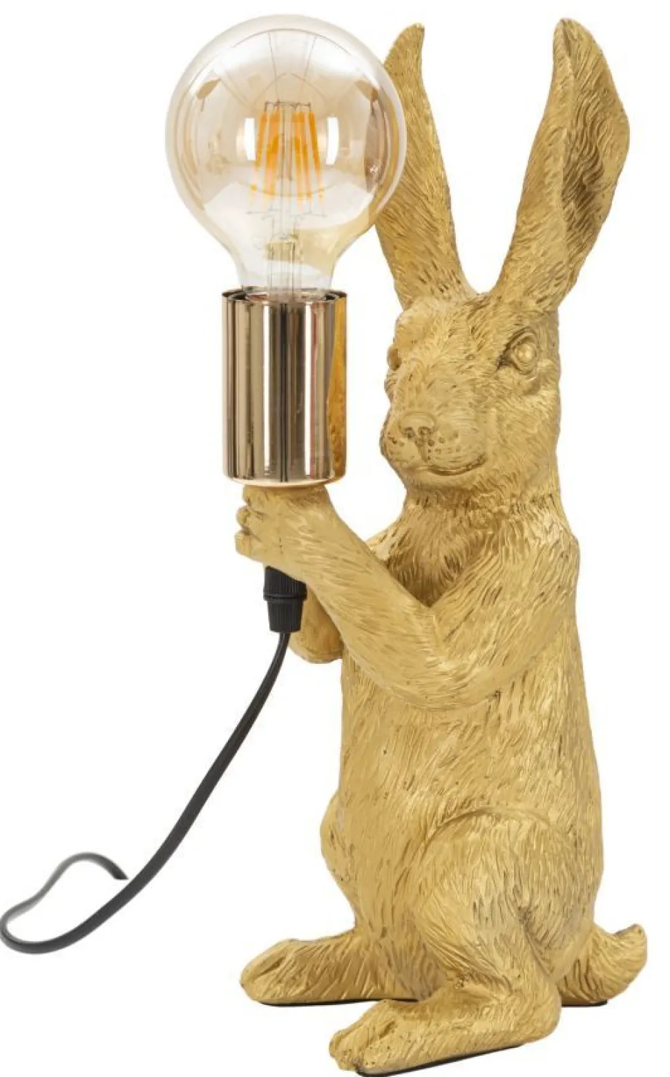 Lampe de table lapin doré