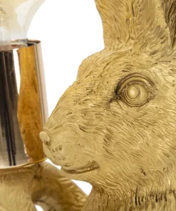 Lampe de table lapin doré
