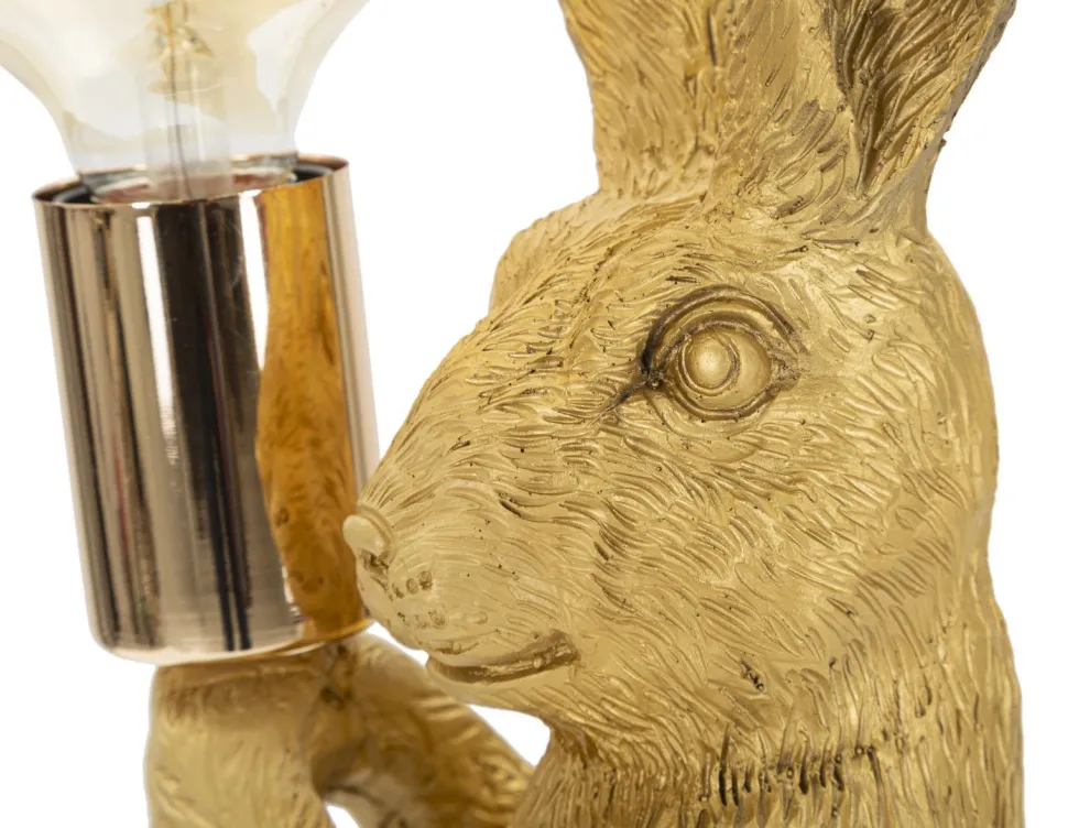 Lampe de table lapin doré