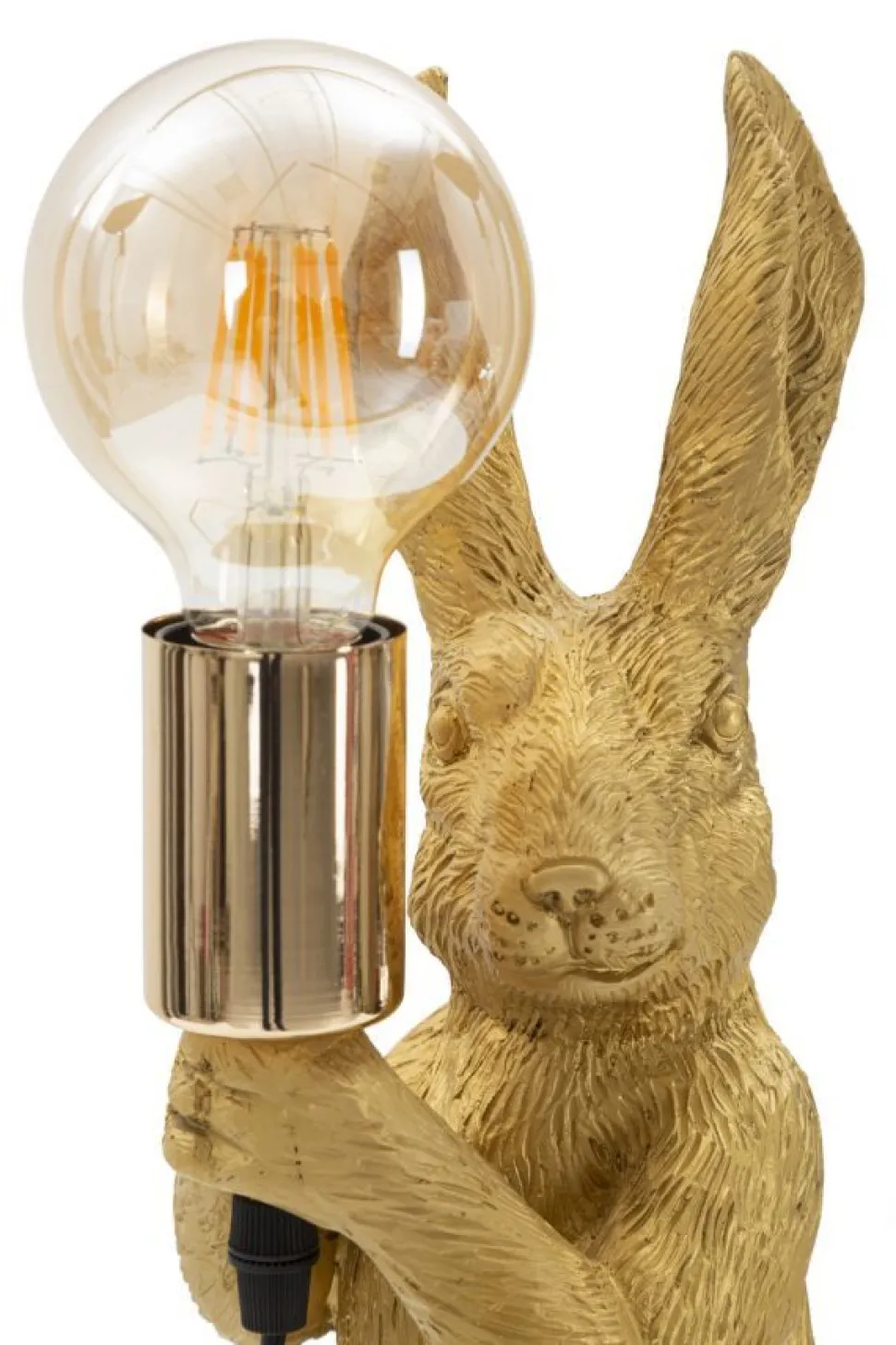Lampe de table lapin doré