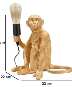 Lampe de table Monkey finition dorée