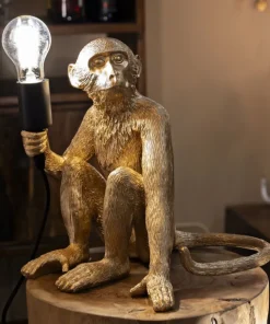 Lampe de table Monkey finition dorée