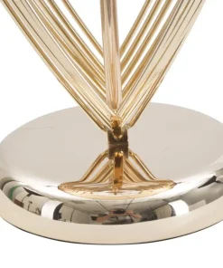 Lampe de table métal doré abat-jour tissu noir