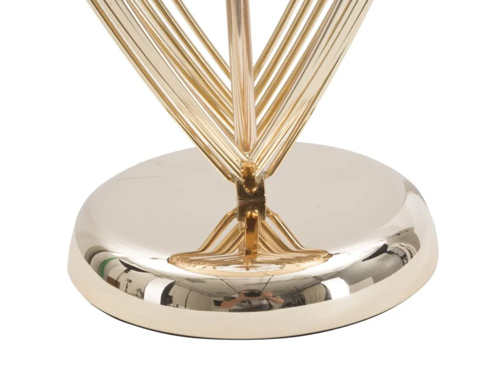 Lampe de table métal doré abat-jour tissu noir