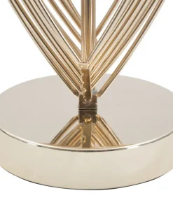 Lampe de table métal doré abat-jour tissu noir