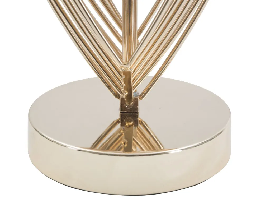 Lampe de table métal doré abat-jour tissu noir