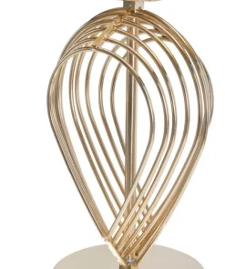 Lampe de table métal doré abat-jour tissu noir