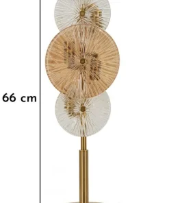 Lampe de table Osaka verre transparent et doré
