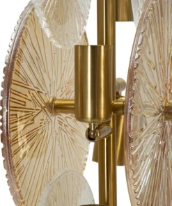 Lampe de table Osaka verre transparent et doré