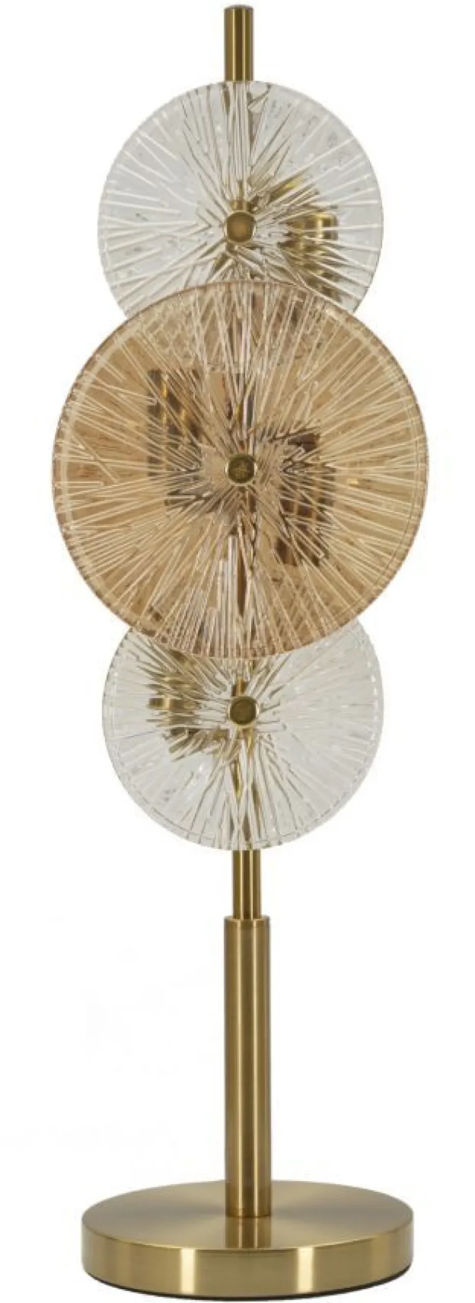 Lampe de table Osaka verre transparent et doré