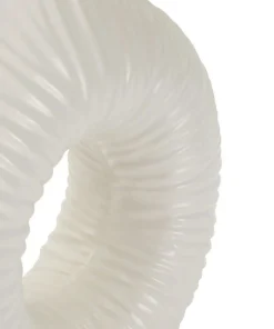 Lampe de table Seta Céramique Blanche abat-jour Tissu Blanc