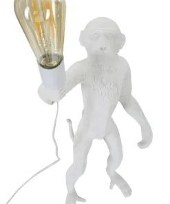 Lampe de table Singe Polyrésine Blanc