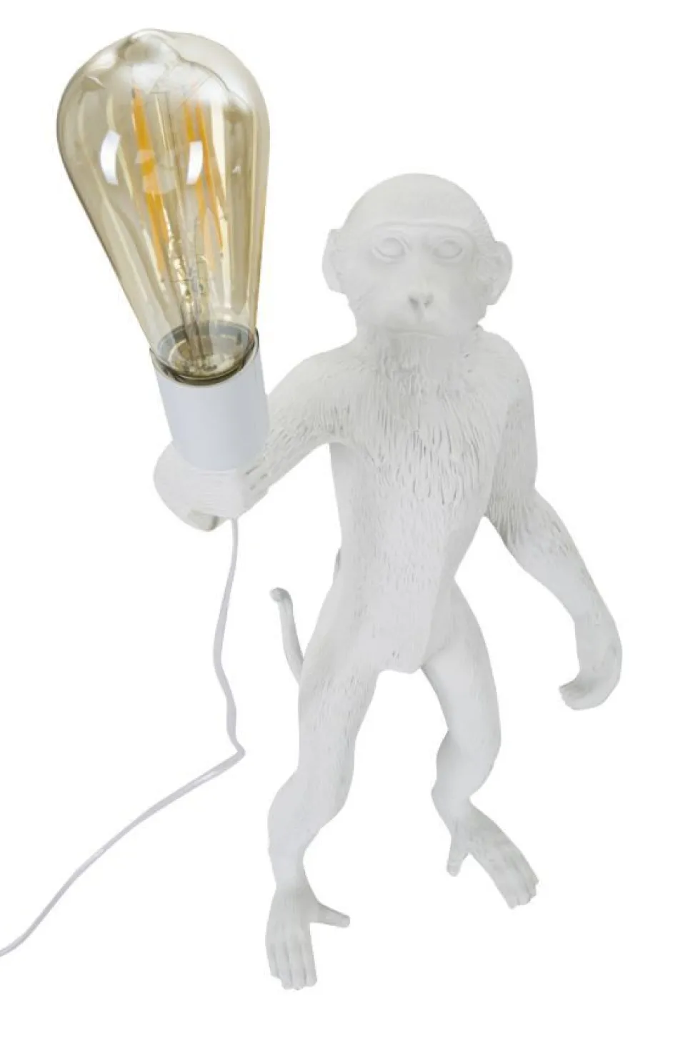 Lampe de table Singe Polyrésine Blanc