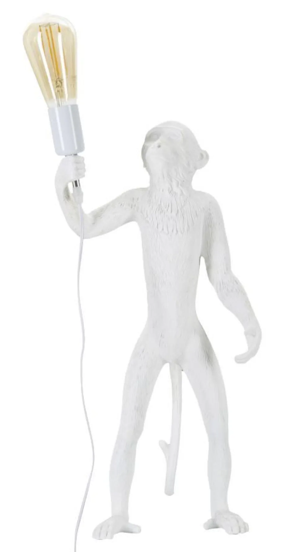 Lampe de table Singe Polyrésine Blanc