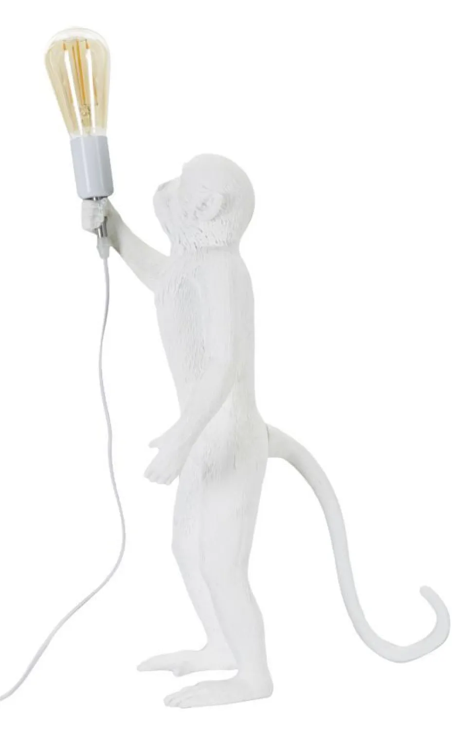 Lampe de table Singe Polyrésine Blanc