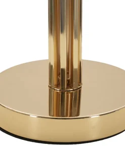 Lampe de table Slimmy Métal Doré abat-jour Tissu Blanc et finitions Dorées