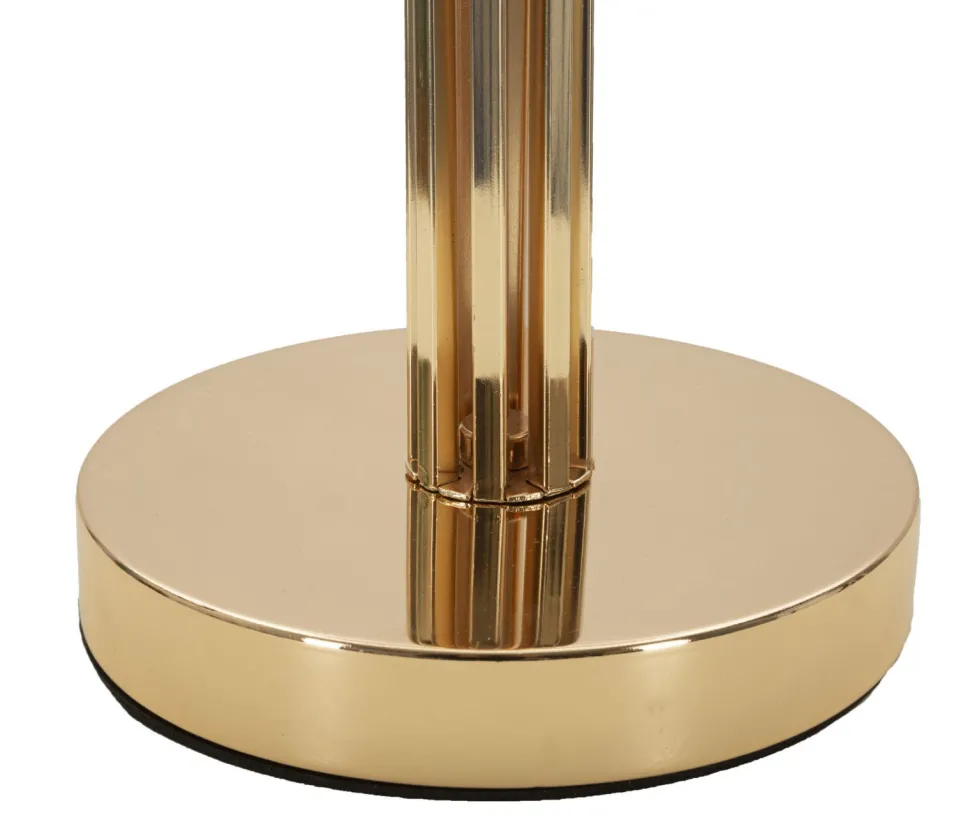 Lampe de table Slimmy Métal Doré abat-jour Tissu Blanc et finitions Dorées