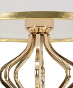 Lampe de table Slimmy Métal Doré abat-jour Tissu Blanc et finitions Dorées
