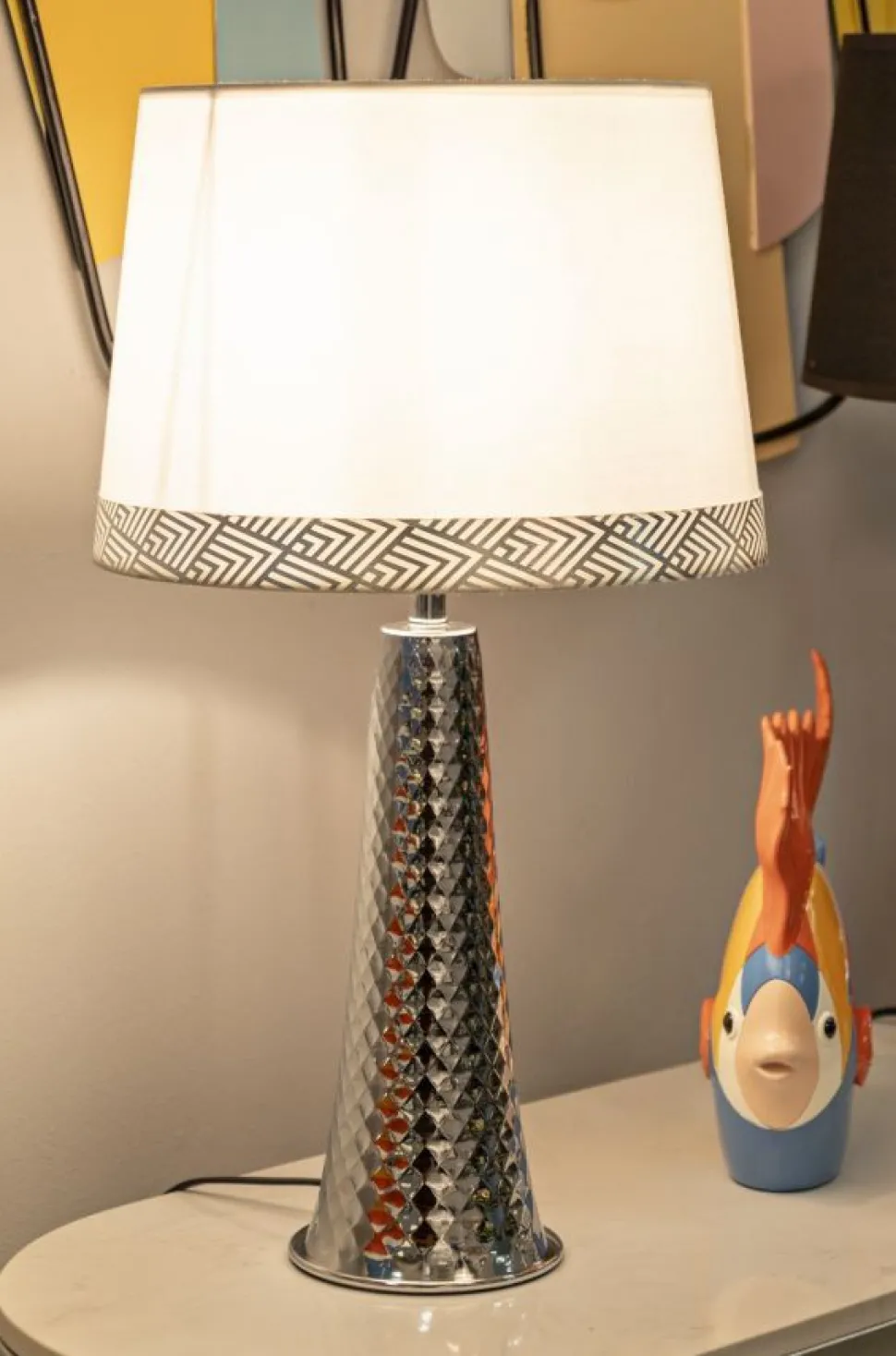 Lampe de table Tour Argentée