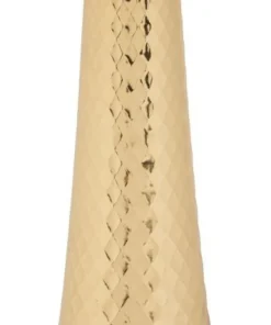 Lampe de table Tower dorée abat-jour blanc