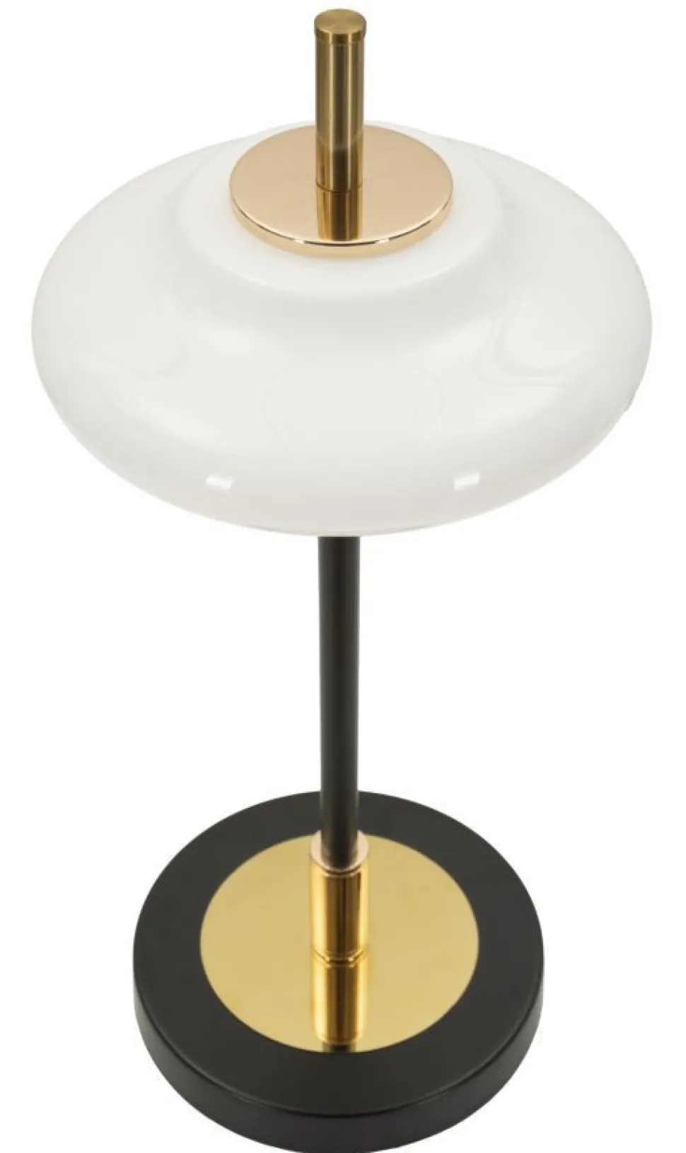 Lampe de table Vintage verre et métal Noir doré