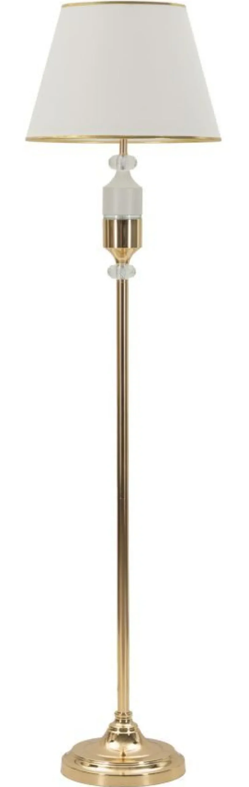 Lampe debout Gipsy Métal Doré abat-jour Blanc
