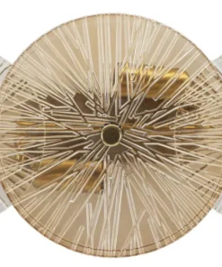 Lampe murale Osaka en verre transparent et verre doré