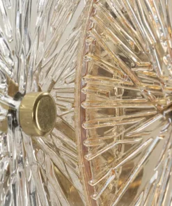Lampe murale Osaka en verre transparent et verre doré
