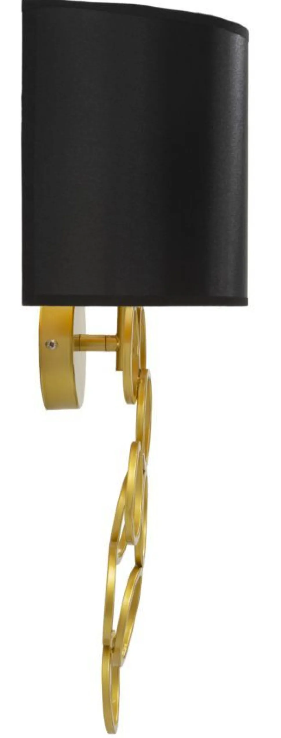 Lampe murale Rich structure dorée abat-jour noir