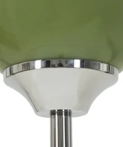 Lampe sur pied Eva Velours Noir et verre Vert