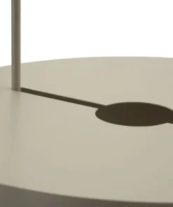 Lanterne en métal taupe motif hélicoïdal