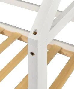 Lit cabane pour enfant Revanou 90x190cm Bois Blanc