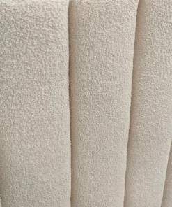 Lit Coffre Songe + Sommier Tissu bouclette Beige 160cm