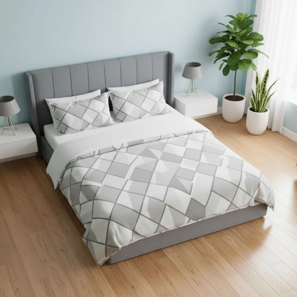 Lit double Magorial avec sommier relevable 180x200cm Velours Gris