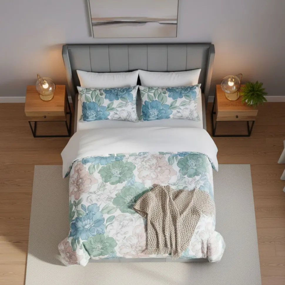 Lit double Magorial avec sommier relevable 160x200cm Velours Gris