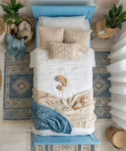 Lit enfant Calisson Bleu