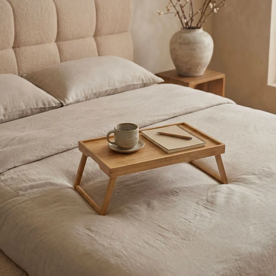 Lit-coffre avec rebords matelassés Challow 140x190cm Tissu Bouclette Beige