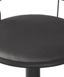 Lot de 2 chaises de bar dossier arrondi style maillage Xenox Velours Gris et Métal Noir