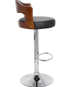 Lot de 2 chaises de bar Ruben Bois Noisette & Noir