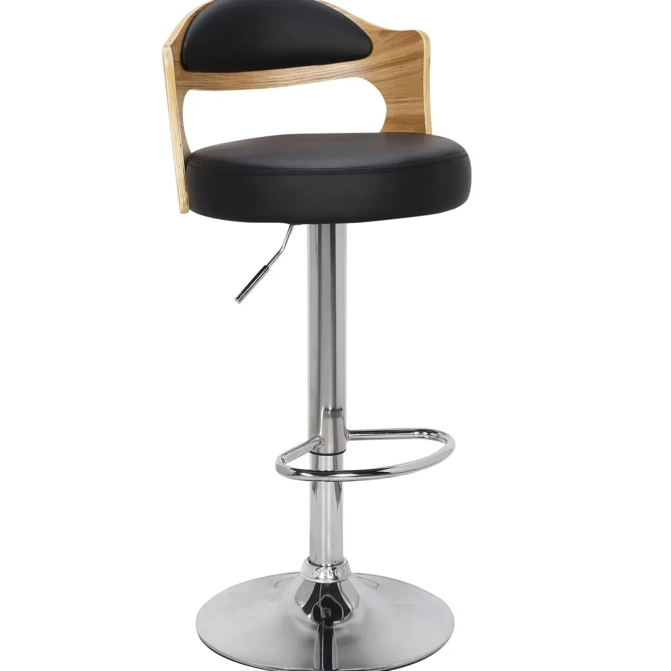 Lot de 2 chaises de bar Ruben Chêne Clair & Noir