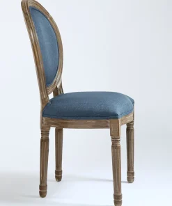 Lot de 20 chaises de style médaillon Louis XVI Tissu Bleu