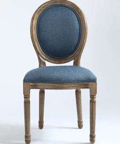 Lot de 20 chaises de style médaillon Louis XVI Tissu Bleu