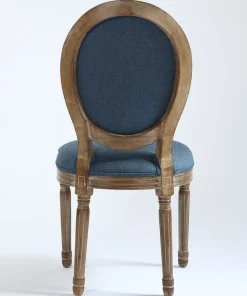 Lot de 20 chaises de style médaillon Louis XVI Tissu Bleu