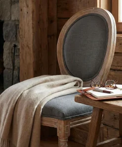 Lot de 20 chaises de style médaillon Louis XVI Tissu Gris Clair