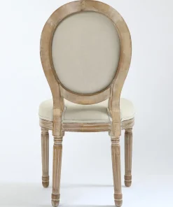 Lot de 20 chaises de style médaillon Louis XVI Tissu Beige