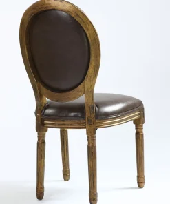 Lot de 20 chaises de style médaillon Louis XVI Simili (P.U) Marron bois patiné Or