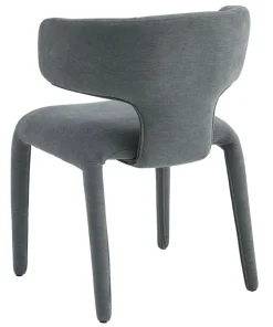 Lot de 2 chaises design dossiers arrondis Cotony Tissu Gris