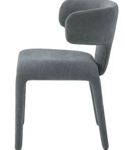 Lot de 2 chaises design dossiers arrondis Cotony Tissu Gris